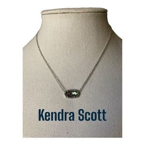 Kendra Scott Elisa Rhodium Necklace Abalone Pendant